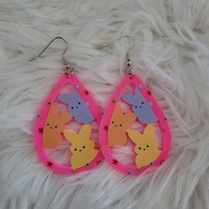 Peep Bunny Drop Earrings